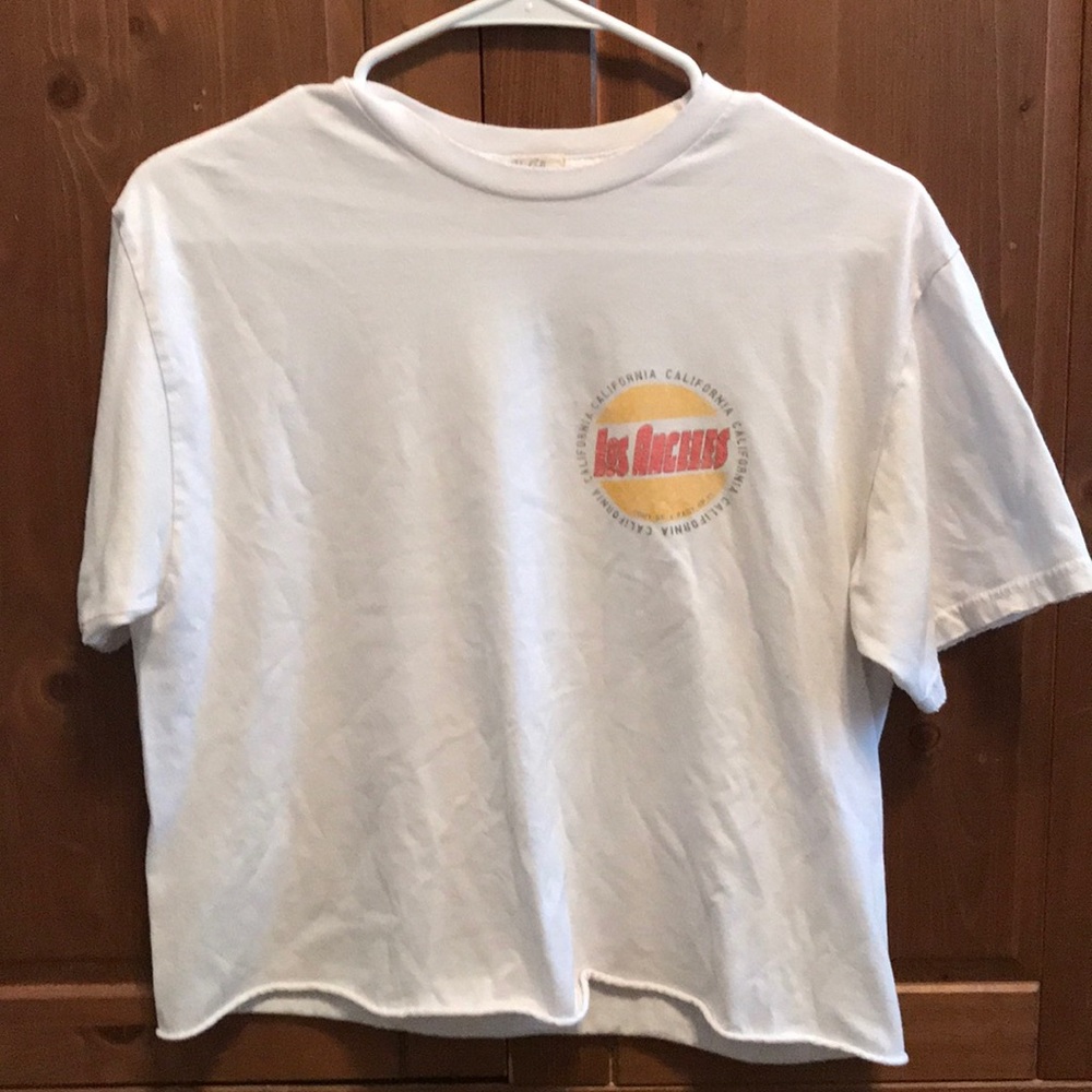 white logo-ed t-shirt